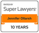 Jennifer Oltarsh - Super Lawyers for 10 Years